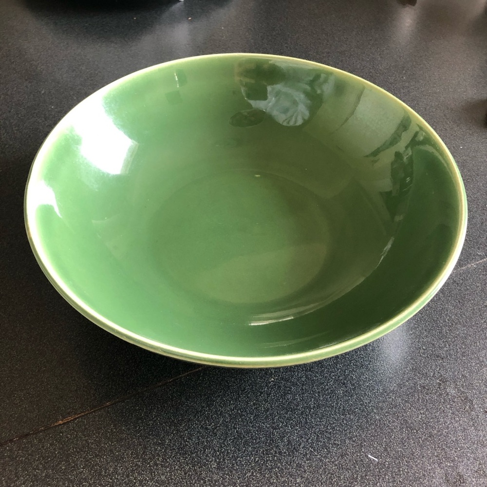 Universal Ballerina Green Ceramic Vintage 9” Serving Bowl
